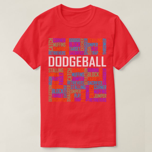 Dodgeball Words T-Shirt (Design Front)