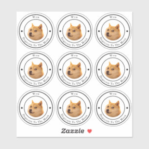 Dodgecoin Circle Business Logo Clear Sticker