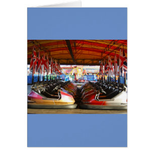 Dodgem Cars at Funfair Card
