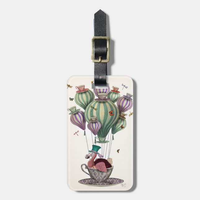 Dodo Balloon with Dragonflies Luggage Tag (Front Vertical)
