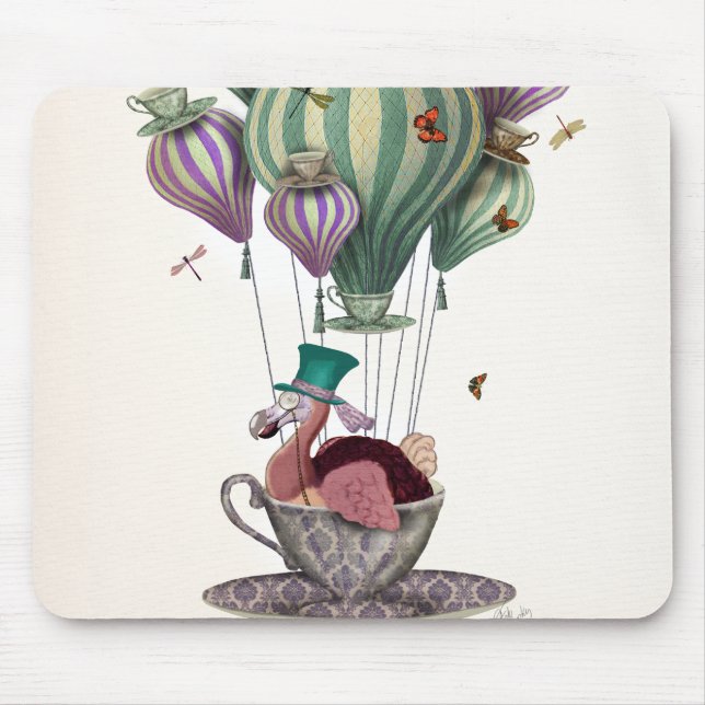 Dodo Balloon with Dragonflies Mouse Pad (Front)