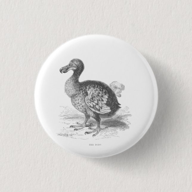 Dodo Bird 1 Inch Round Button (Front)