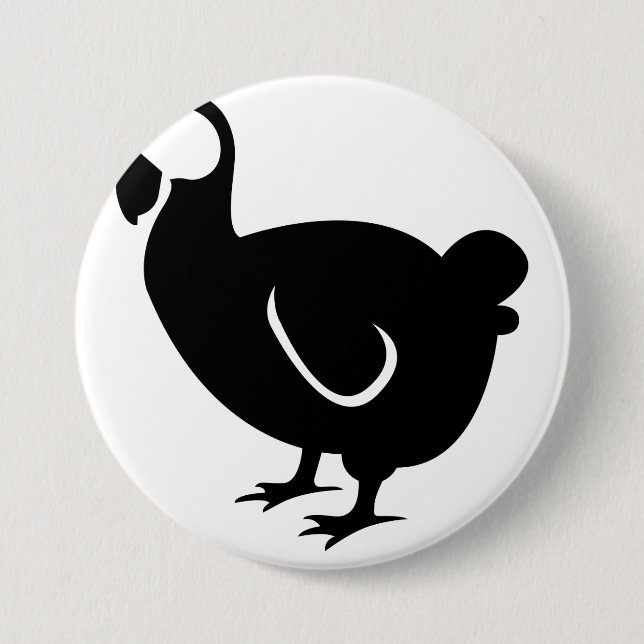 Dodo Bird 3 Inch Round Button (Front)