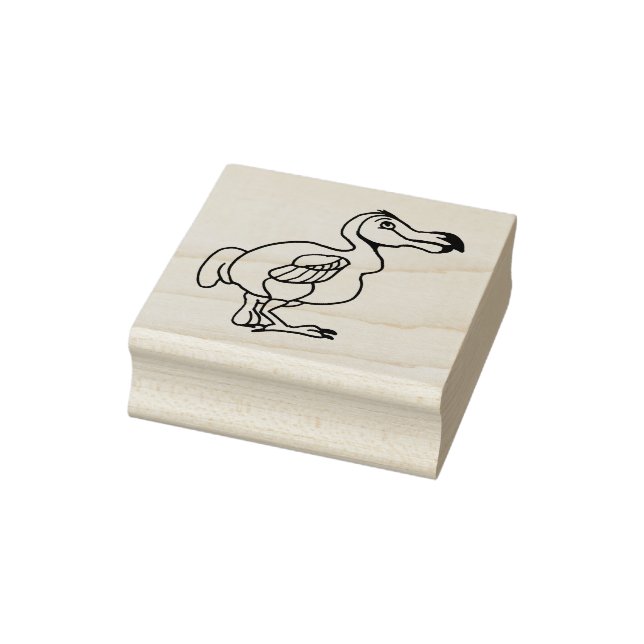 Dodo Bird Cartoon Rubber Stamp (Stamp)
