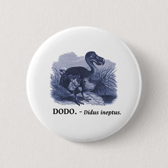 Dodo Bird (Didus ineptus) 2 Inch Round Button (Front)