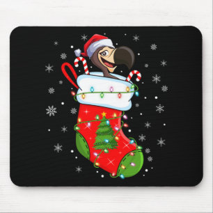 Dodo Bird In Christmas Socks Santa Lights Xmas T S Mouse Pad
