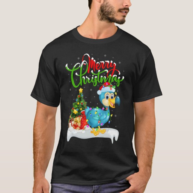 Dodo Bird   Xmas Decorations Santa Dodo Christmas T-Shirt (Front)