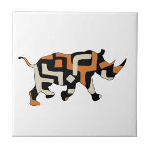 Dodo Duds (Endangered Species) Black Rhino Tile