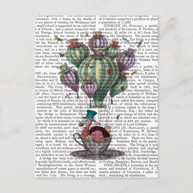 Dodo in Teacup with Dragonflies Postcard (Front)