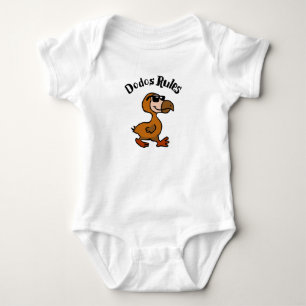 Dodo rules choose background colour baby bodysuit