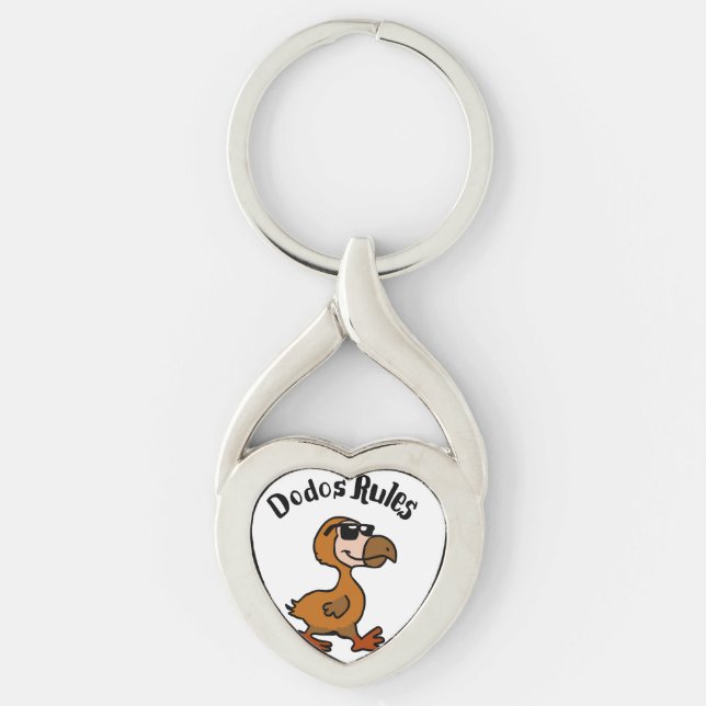 Dodo rules | choose background colour keychain (Front)