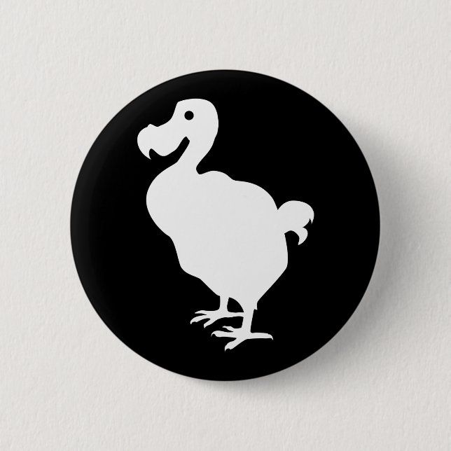 Dodo Silhouette 2 Inch Round Button (Front)