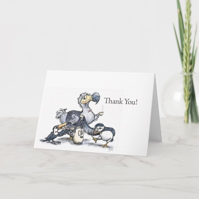 (Dodo, Toucan, and Puffin) Thank you! Thank You Card (Front)