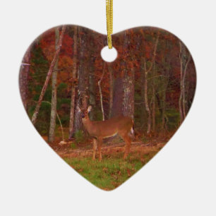 Doe a Deer in Lake Arrowhead Ceramic Ornament