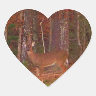 Doe a Deer in Lake Arrowhead Heart Sticker