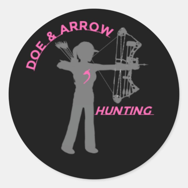 Doe and Arrow Decal Classic Round Sticker (Front)