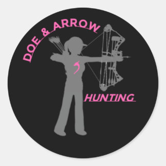 Doe and Arrow Decal Classic Round Sticker