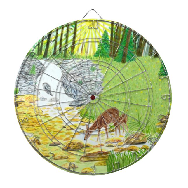 Doe and Fawn Dartboard (Front)