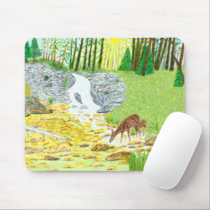 Doe and Fawn Mouse Pad