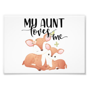 Doe and Fawn My Aunt Loves Me Photo Print