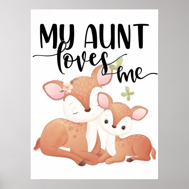 Doe and Fawn My Aunt Loves Me Poster (Front)