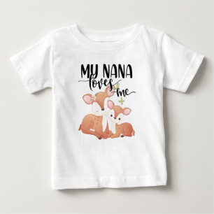 Doe and Fawn My Nana Loves Me Baby T-Shirt