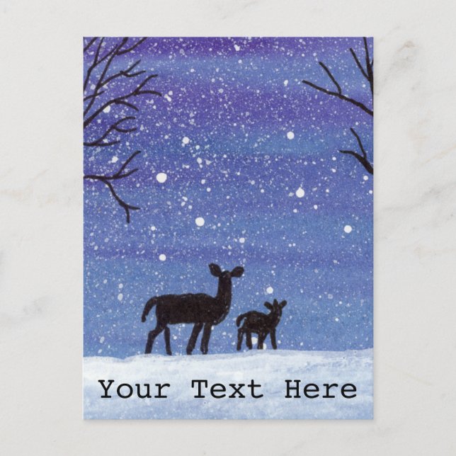 Doe and Fawn Postcard (Front)