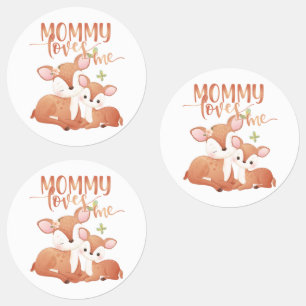 Doe Deer and Fawn Mommy Loves Me