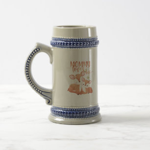 Doe Deer and Fawn Mommy Loves Me Beer Stein