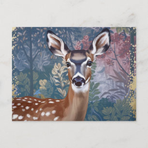 Doe Deer Painting Postcard