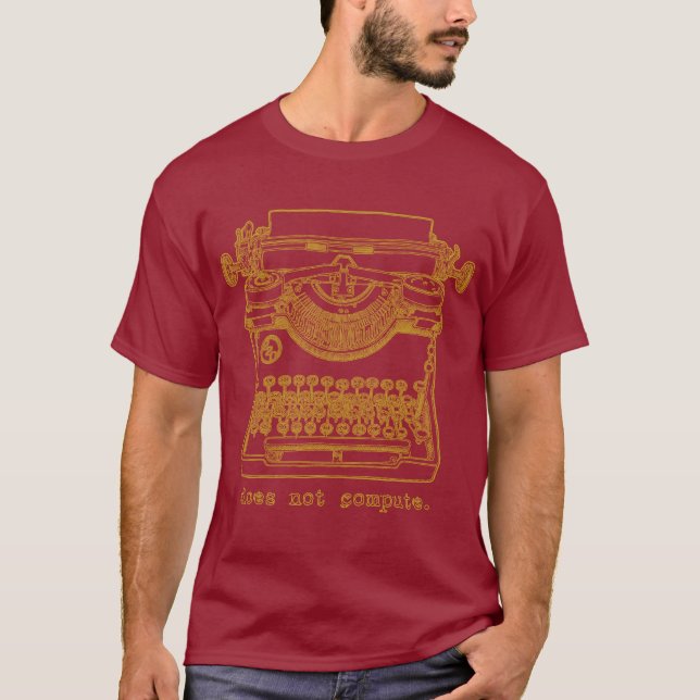 Does Not Compute (Mustard) T-Shirt (Front)
