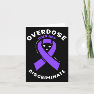 Does Not Discriminate Purple Awareness Ribbon 1 Card