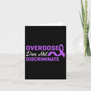 Does Not Discriminate Purple Awareness Ribbon 2  Card
