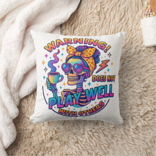 Does Not Play Well.... Throw Pillow