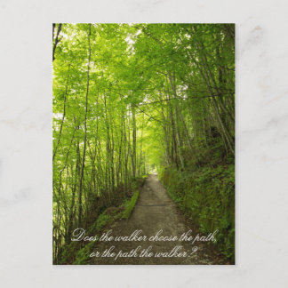 Does the walker choose the path ? Carte postale