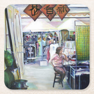 Does This Dragon come with Training Wheels? Square Paper Coaster