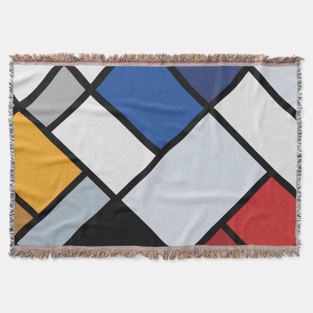 Doesburg - Contra-Composition of Dissonances Throw Blanket (Front)