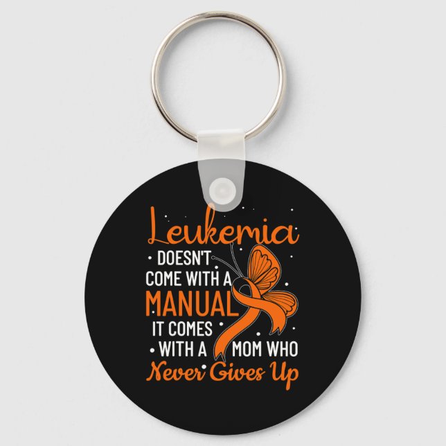 Doesn't Come With A Manual Leukaemia  Keychain (Front)