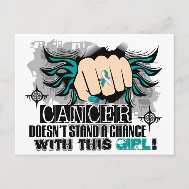 Doesn't Stand A Chance Cervical Cancer Postcard (Front)
