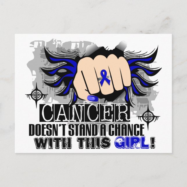 Doesn't Stand A Chance Colon Cancer Postcard (Front)