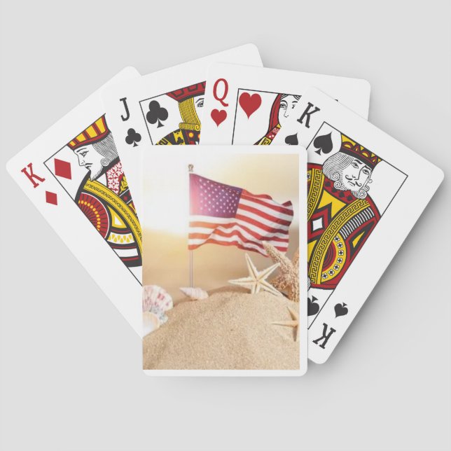 DOF - Sand Castle Flag Poker Cards (Back)