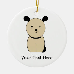 Dog2 (customizable) ceramic ornament