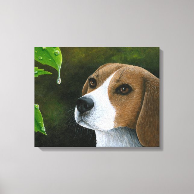 Dog 116 Beagle Stretched Canvas Print (Front)