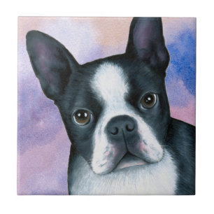 dog 128 color Boston Terrier Tile
