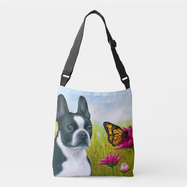 Dog 134 Boston Terrier Cross Body Bag (Front)