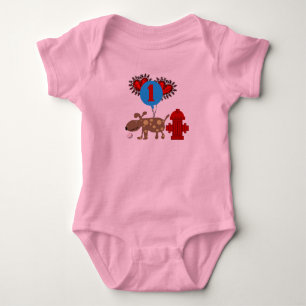 Dog 1st Birthday Baby Bodysuit