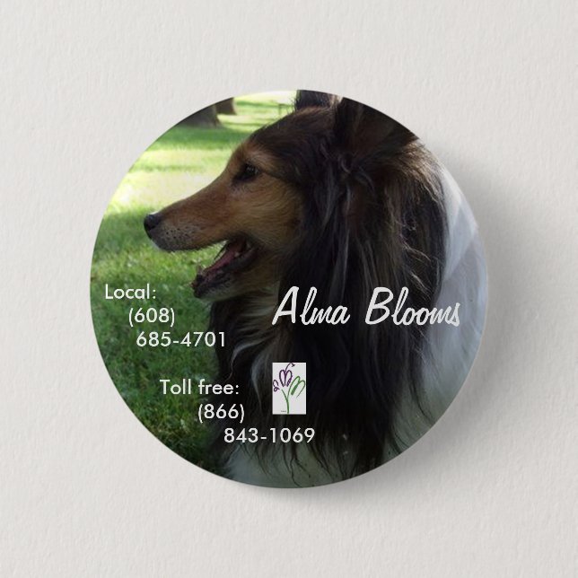 Dog 2 Inch Round Button (Front)
