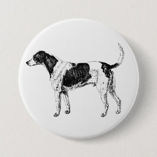 Dog 3 Inch Round Button