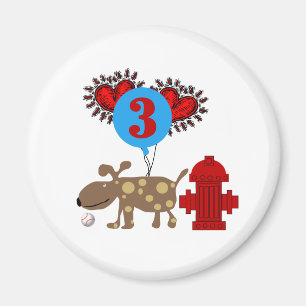 Dog 3rd Birthday Magnet