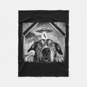 Dog Abducted Fleece Blanket